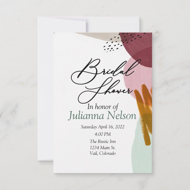 Invitation de peinture de style moderne (Devant)