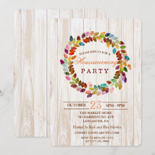 Invitation de pendaison de crémaillère Couronne de