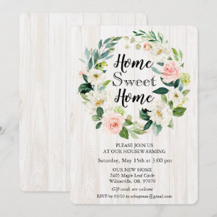 Invitation de pendaison de crémaillère Couronne Fl