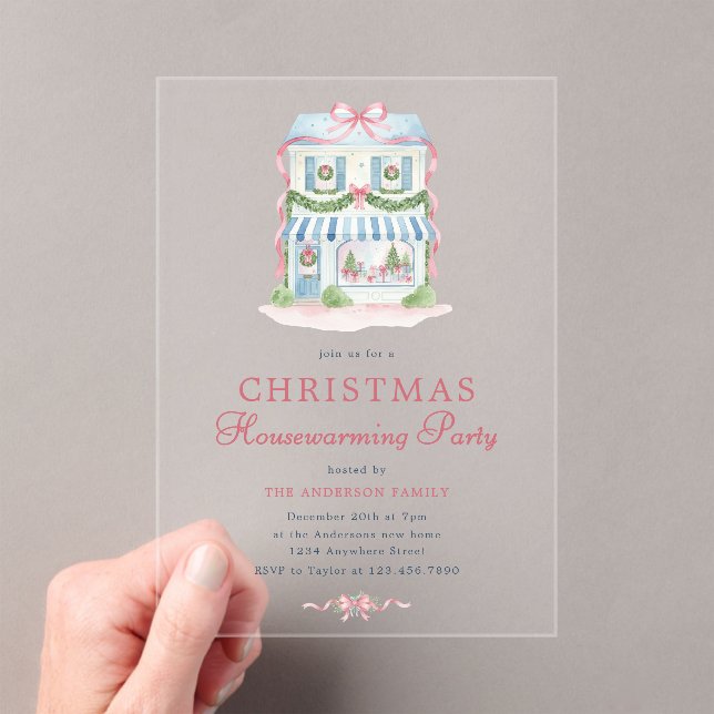 Invitation de pendaison de crémaillère de Noël à l (In situ (ordinateur de poche))