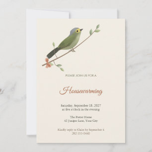 Invitation de pendaison de crémaillère Liocichla S