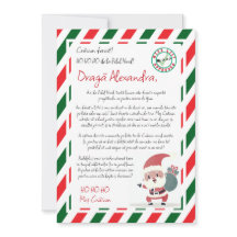 Invitation de Père Noël Rouge Vert