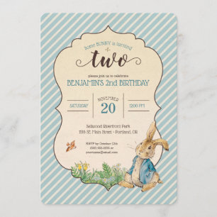 Invitation De Peter du lapin   du bébé l'anniversaire en
