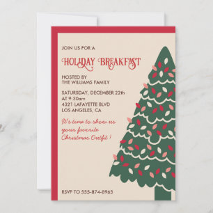 Invitation de petit-déjeuner de Noël Arbre géant c
