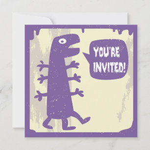 Invitation de petit monstre - PURPLE