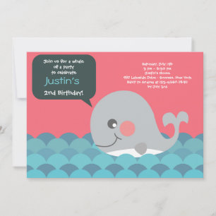 Invitation de petite baleine