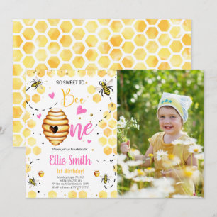 Invitation de photo d'abeille