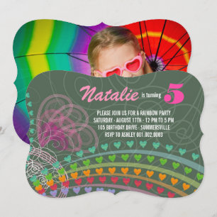 Invitation de photo d'anniversaire de fille de coe