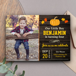 Invitation de photo d'anniversaire de garçon de ci