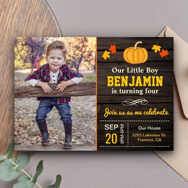 Invitation de photo d'anniversaire de garçon de ci (Créateur téléchargé)