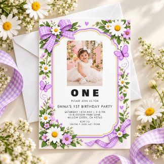 Invitation de photo d'anniversaire jolie
