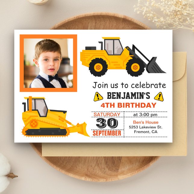 Invitation de photo d'anniversaire pour enfants de (Créateur téléchargé)