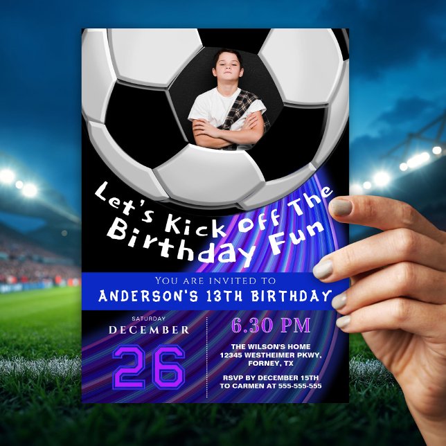 Invitation de photo d'anniversaire sportive pour g (Créateur téléchargé)