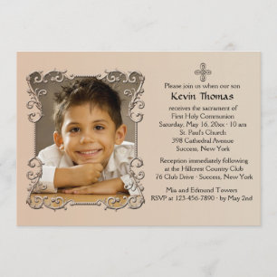 Invitation de photo de cadre de Vieux Monde