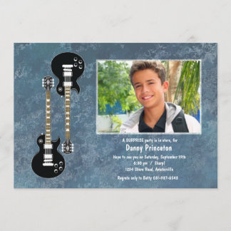 Invitation de photo de deux guitares