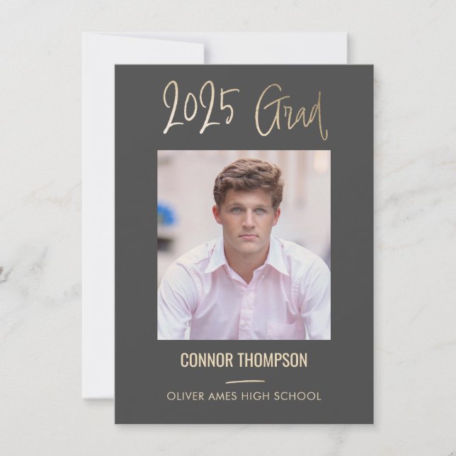 Invitation de photo de diplôme - Classe de 2025 (Devant)