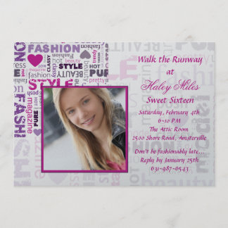 Invitation de photo de style de n de mode '