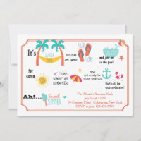 Invitation de Pictogramme de Bash d'été