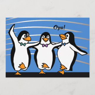 Invitation de pingouins de danse