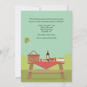 Invitation de pique-nique dans le parc