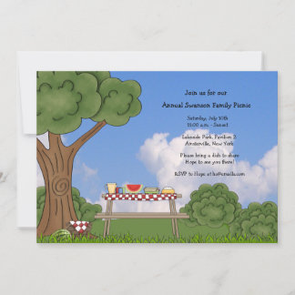 Invitation de pique-nique d'été
