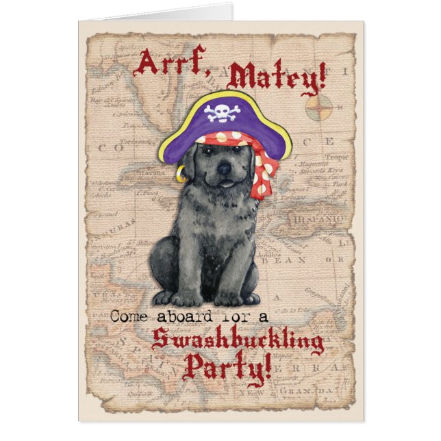Invitation de pirate Black Lab (Devant)