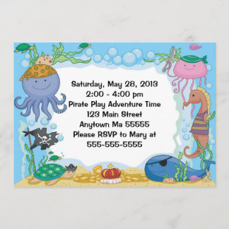 Invitation de Pirate Sea Creatures