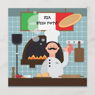 Invitation de Pizza Chef