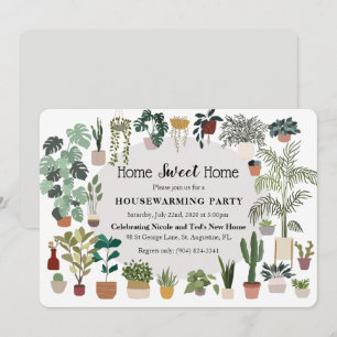Invitation de plante de chauffage de maison douce