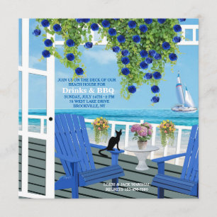 Invitation de plate-forme de plage