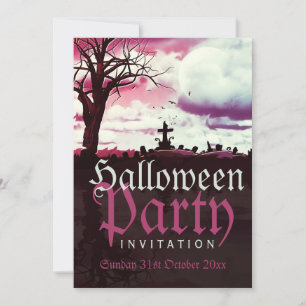 Invitation de Pleine lune d'Halloween