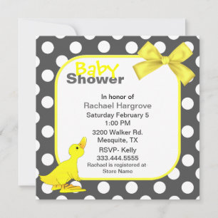 Invitation de Pois et de Baby showers de luxe