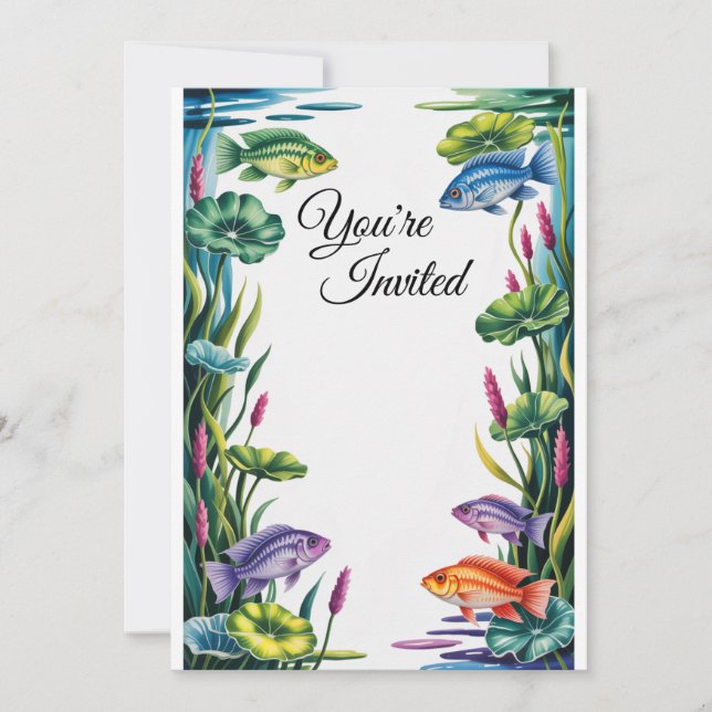 Invitation de poisson Cichlid Invitations de maria (Devant)