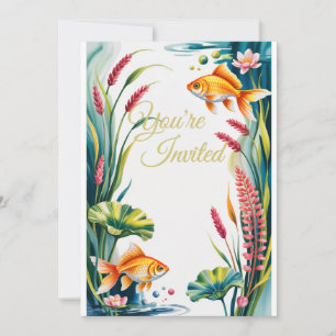 Invitation de poisson d'or Aquarium Fish Wedding P