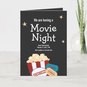 Invitation de pop-corn pour une soirée cinéma vint