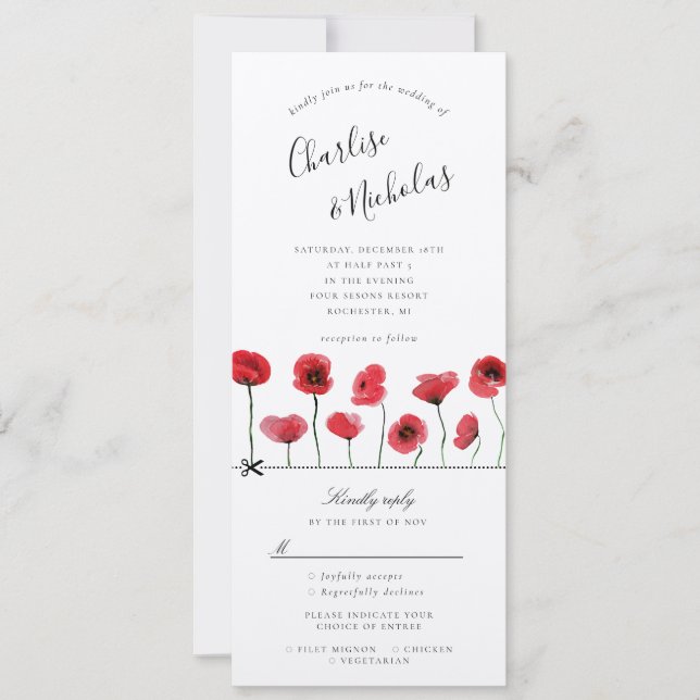 invitation de pops aquarelle w rsvp attaché (Devant)