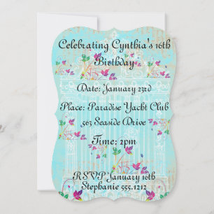 Invitation de porte de jardin enchanté