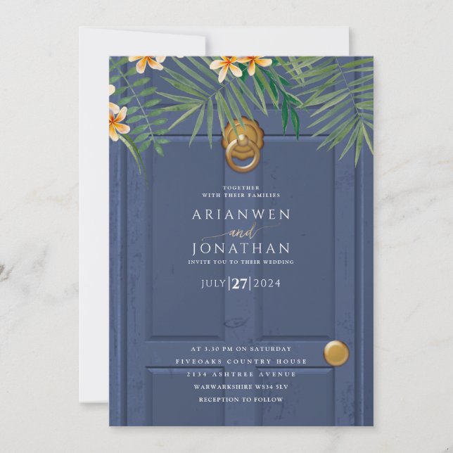 Invitation de porte de mariage (Devant)