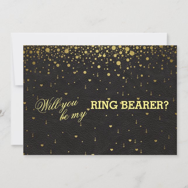 Invitation de porteur de bague de mariage en confe (Devant)