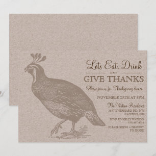 Invitation de potluck d'automne d'Action de grâce