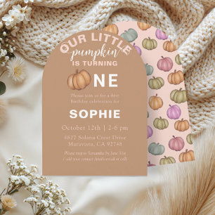 Invitation de premier anniversaire de citrouille e
