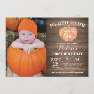 Invitation de premier anniversaire du Citrouille r