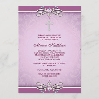 Invitation de première communion à la croix en dam