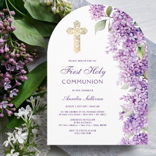 Invitation de première communion à l'arche de lila