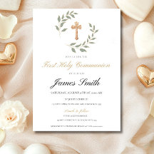 Invitation de Première Communion Garçon Fille Neut