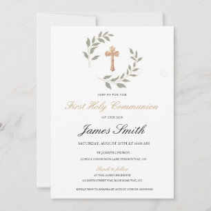 Invitation de Première Communion Garçon Fille Neut