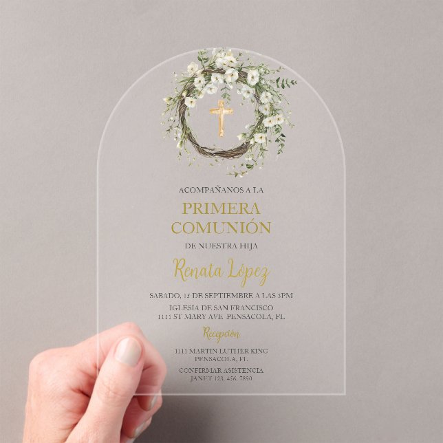 Invitation de première communion pour garçon ou fi (In situ (ordinateur de poche))