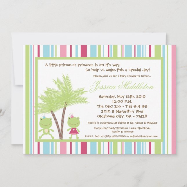 invitation de prince le princesse baby shower de (Devant)