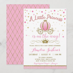 Invitation de princesse baby shower