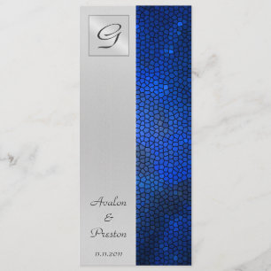 Invitation de programme de mariage en verre